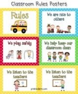 Printable Preschool Classroom Rules