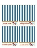 Airplane Food Signs