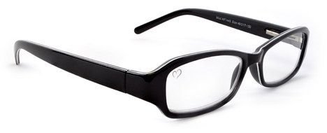 black reading glasses