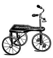 Vintage bike Black And White drawing