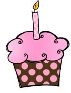 Birthday Cupcake pink drawing