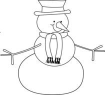 Free Snowman Digital Stamps
