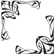 Clipart of Art Deco Corner Border