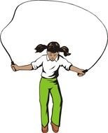 Jump Rope girl drawing