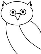 children's drawing of an owl on a sheet