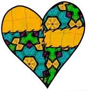 Love Hearts Tropical Gardens Clipart Prints For Scrapbooks Cards
