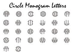 Circle Monogram Letters