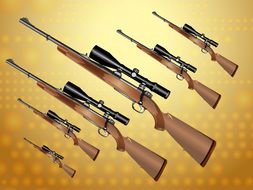 Hunting Rifle drawing