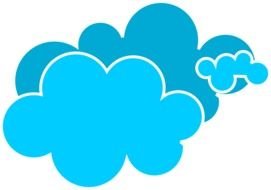blue clouds as a graphic illustration