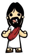 isolated cartoon Jesus