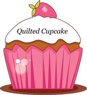 Clip art of quilted Cupcake
