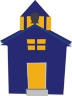 School Building Clip Art drawing