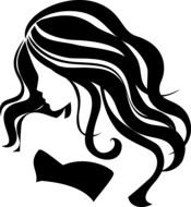 Women Hair Silhouette drawing