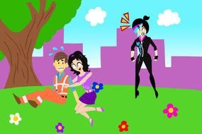 Kiss And Emmet drawing