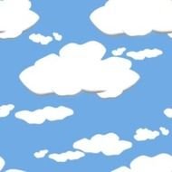 picture with white clouds in the blue sky