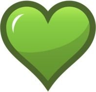 Heart Icon green drawing