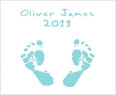 Blue Baby Footprints as picture for clipart