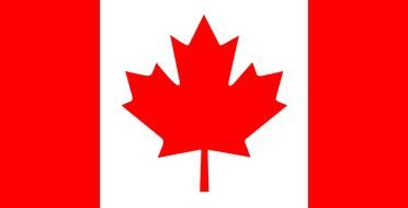 flag of canada with maple leaf