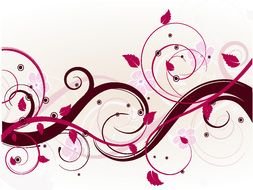 Floral ornament as a drawing