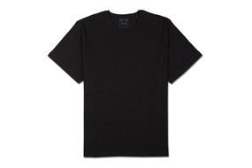 black men's t-shirt on a white background