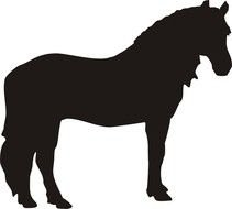 Clip art of Horse Silhouette