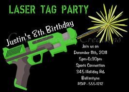 Laser Tag Birthday Party drawing