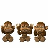 Three Wise Monkeys Photo Cut Outs