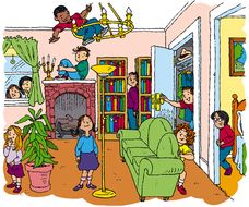 Cartoon Playing Hide And Seek