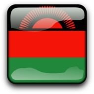 Malawi Flag Country Nationality Square Button