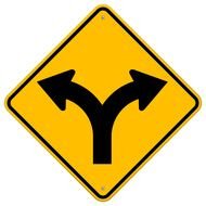 Fork In Road Sign drawing