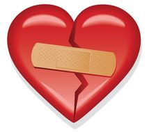 Heart with band clipart