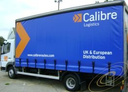 Calibre Logistics Logo on the truck