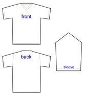 T-shirt template on a white background