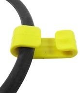 yellow mount on black wire