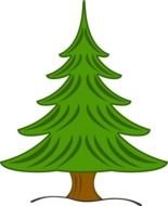 Pine Tree Clip Art drawing