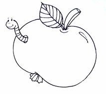 Coloriage Humoristique De Pomme Abritant Un Ver