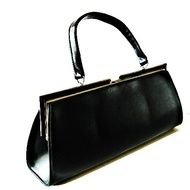 Unique And Rare Long Black Art Deco Vintage Handbag