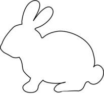 outlined rabbit silhouette