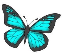 Blue And Black Butterfly Clip Art