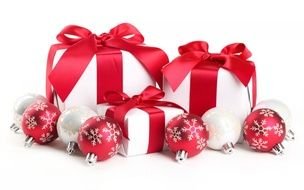 Red And White Christmas Gifts drawing