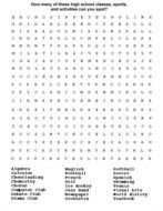 High School Word Search