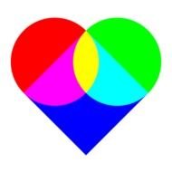 rainbow colored Heart, Clip Art