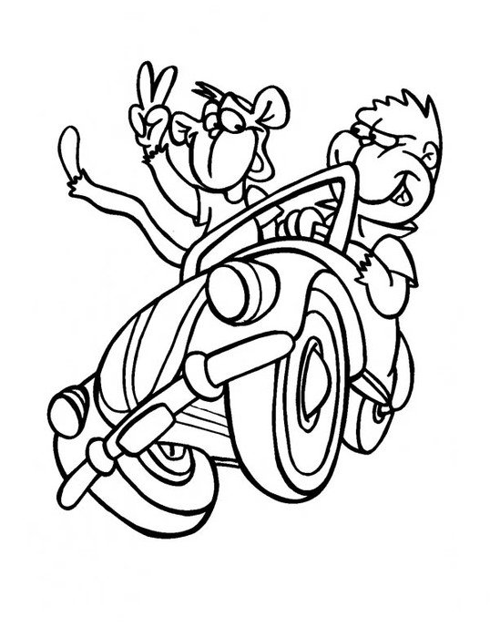 Baby Monkey Coloring Pages