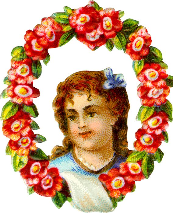 Victorian Flower Border Clip Art N3
