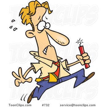Worried Man Cartoon N2
