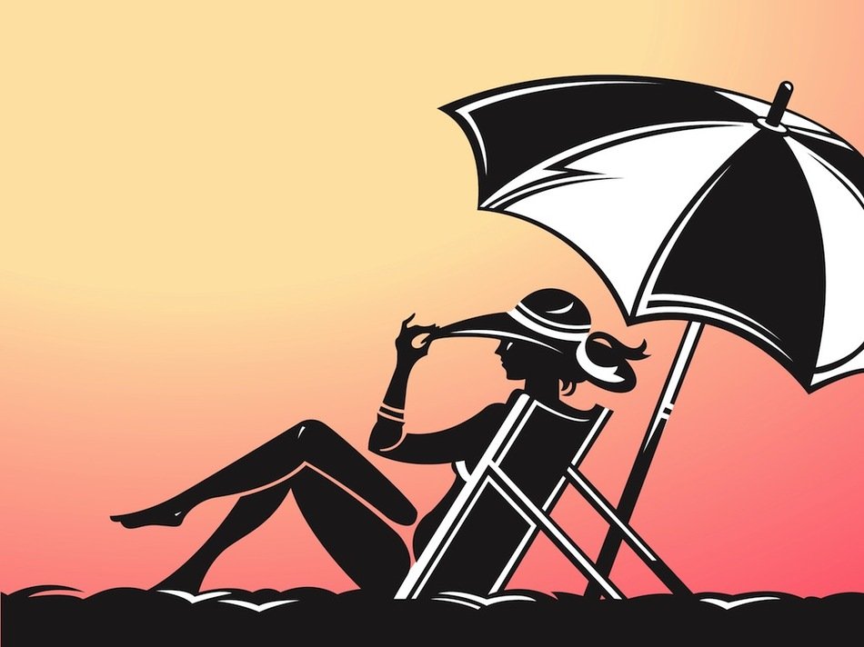 Lady Beach drawing