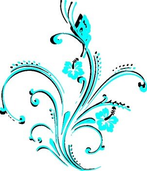 Butterfly Scroll Clip Art N9