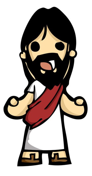 isolated cartoon Jesus