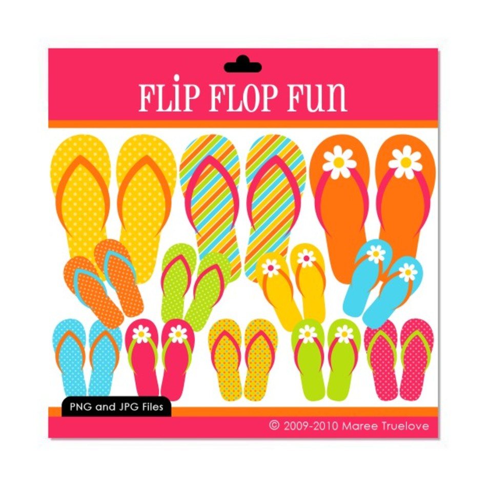 Fun Flip Flops Clip Art