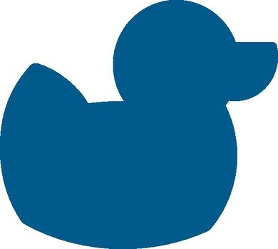 Rubber Duck Silhouette Clip Art N2